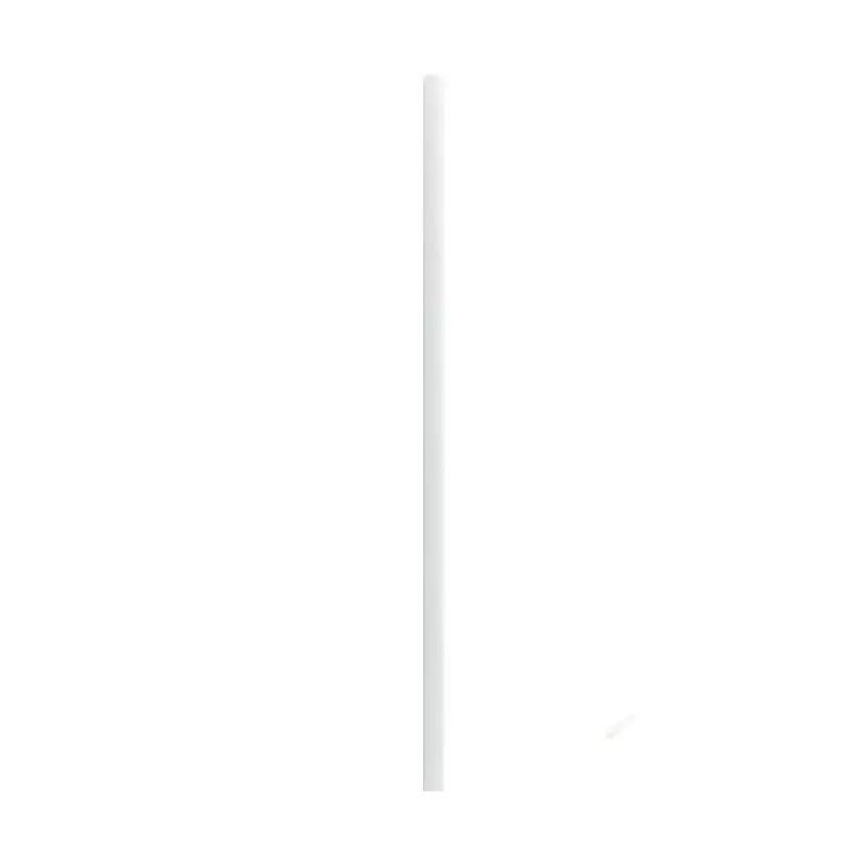 PacknWood Durable Solid White Paper Straws - Wrapped - Diam.0.2'' L:7.75'' - 3000 pcs