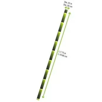 PacknWood Bamboo Design Paper Straws Wrapped - Diam.0.2'' L: 8.3'' - 3000 pcs