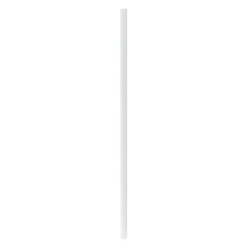 PacknWood White Striped Paper Straws Unwrapped - Dia: .2" L: 8.3" - 3000 pcs