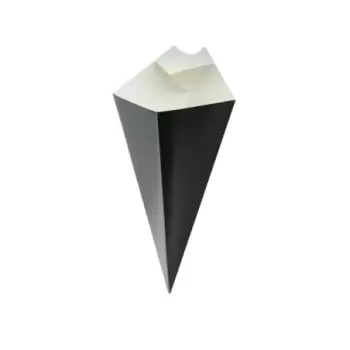 PacknWood Black Paper Cones...