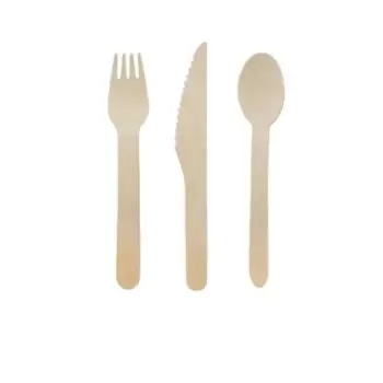 PacknWood Wooden Cutlery Set - 6.2 ''. - 250 pcs