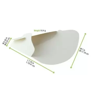 PacknWood White Crepe Holder - Middle W:5.9'' H:7.25'' - 1000 pcs