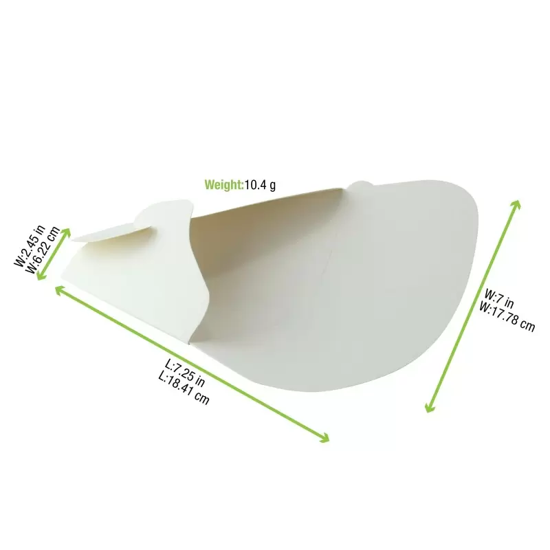 PacknWood White Crepe Holder - Middle W:5.9'' H:7.25'' - 1000 pcs