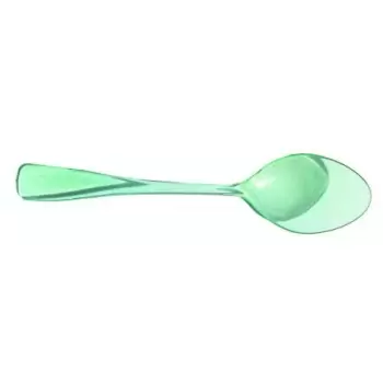 PacknWood 210Cv003V - Mini Green Transparent Cutlery Spoon - 3.74'' - 1000 pcs