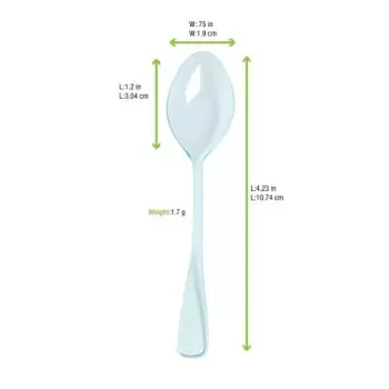 PacknWood Mini Clear Luxury Spoon - 4'' - 1000 pcs