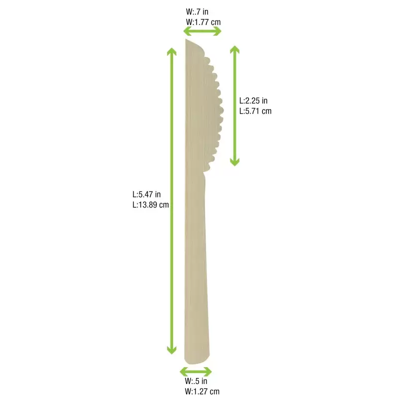 PacknWood Small Wooden Knife - L:5.47'' - 2000 pcs