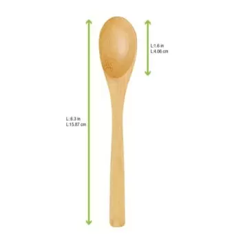 PacknWood 'dividual Bamboo Cutlery - Sold Individually - Spoon - 6.3'' - 500 pcs