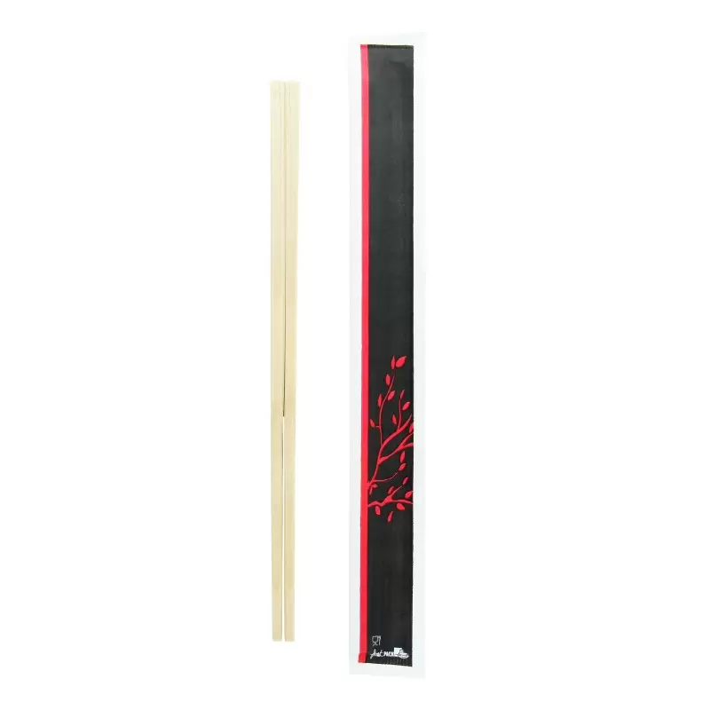 PacknWood Wood Chopsticks Wrapped - 7.9'' - 2000 pcs