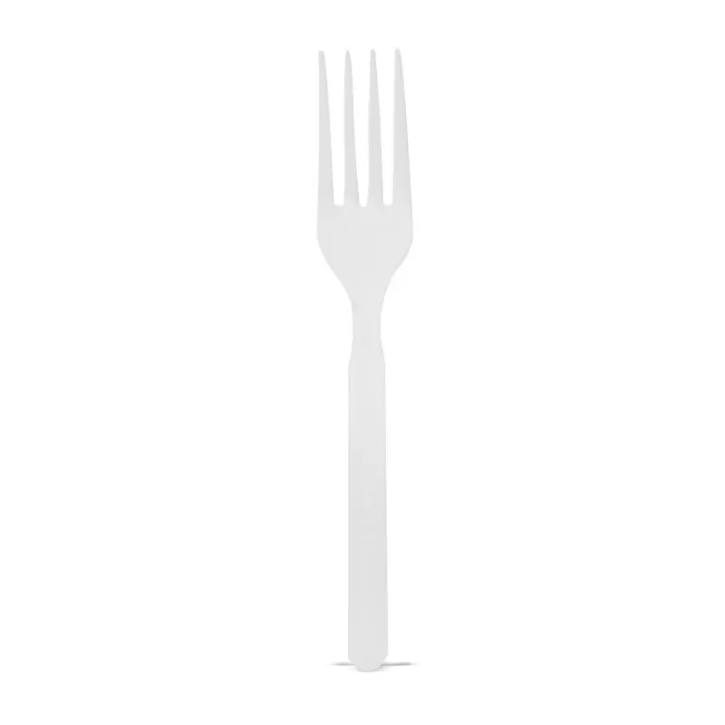 PacknWood Compostable & Heat Proof Corn - White Fork - 6'' - 1000 pcs