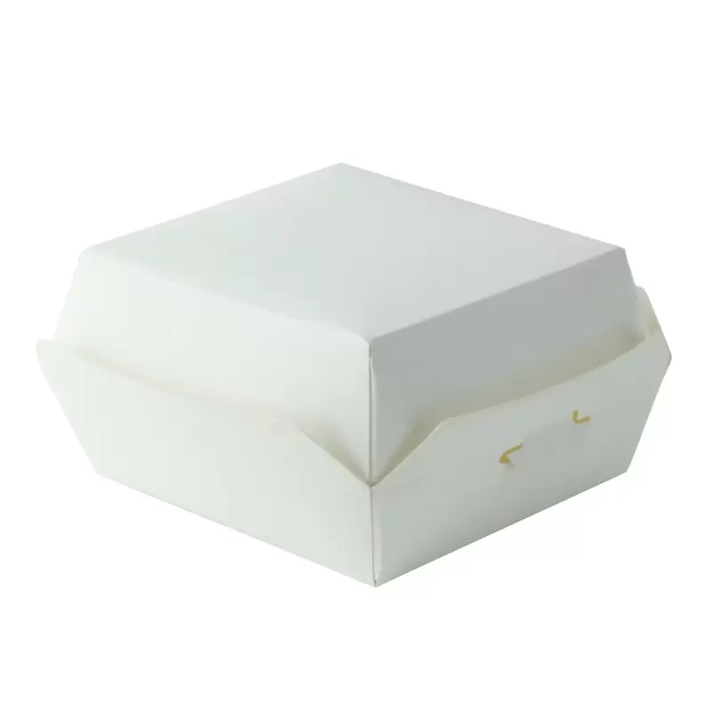 PacknWood White Mini Slider Box - 4oz 3.3 x 3.3 x 2'' - 500 pcs