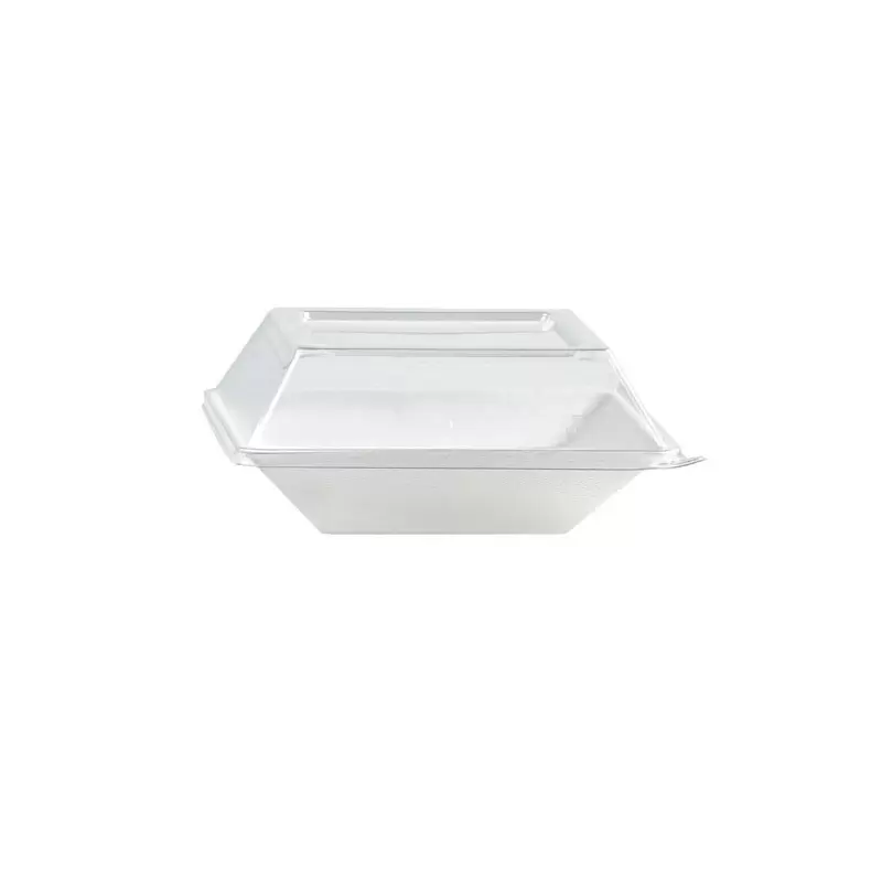 PacknWood Clear Pet Lid For 210Ecod1414 - 5.19 x 5.19 x 1.22'' - 100 pcs