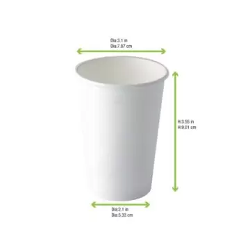 PacknWood White Paper Cup - 10oz - 2000 pcs