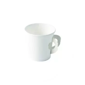 PacknWood White Paper Cup W- Handle - 4oz Diam.2.44'' - 3000 pcs