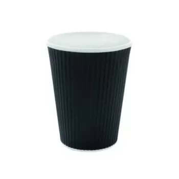 PacknWood Rippled Black Cup...