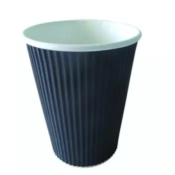 PacknWood Rippled Black Cup...