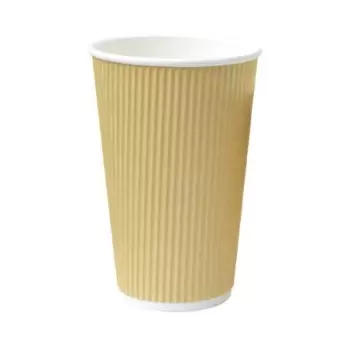 PacknWood Rippled Beige Cup...