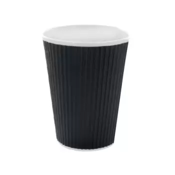 PacknWood Rippled Black Cup - 20oz Diam.3.5'' H:6.1'' - 500 pcs