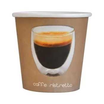 PacknWood Ristretto Paper Cup - 4oz Diam.2.3'' H:2.5'' - 3000 pcs