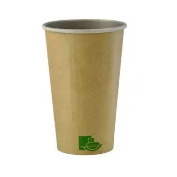 PacknWood Zen Kraft Recyclable Paper Cup - 20oz Diam.3.54'' H:6.3'' - 500 pcs