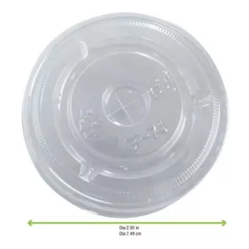 PacknWood Clear Pet Flat Lid With Hole For 210Poc81N & 210Pob80 & 210Poc121N & 210Pob121 - 2.91'' - 1000 pcs