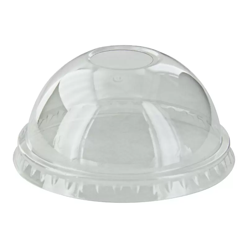 PacknWood Clear Pet Dome Lid With Hole For 210Poc81N & 210Pob80 & 210Poc121N & 210Pob121 - Diam.2.9'' - 1000 pcs