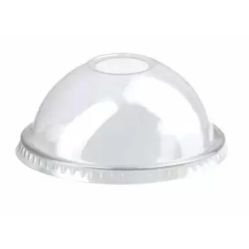 PacknWood Clear Dome Lid With Hole - 3'' - 1000 pcs