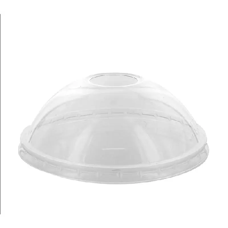 PacknWood Clear Pet Dome Lid For 210Del''ews & 210Delipoc & 210Delik - Diam.4.49'' H:3.25'' - 500 pcs