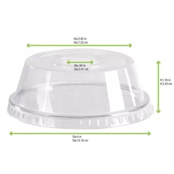 PacknWood Pet Dome Lid - 3.93 x 3.93 x 1.57'' - 1000 pcs