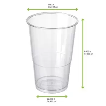 PacknWood Clear Compostable Cup - 10oz - 2000 pcs