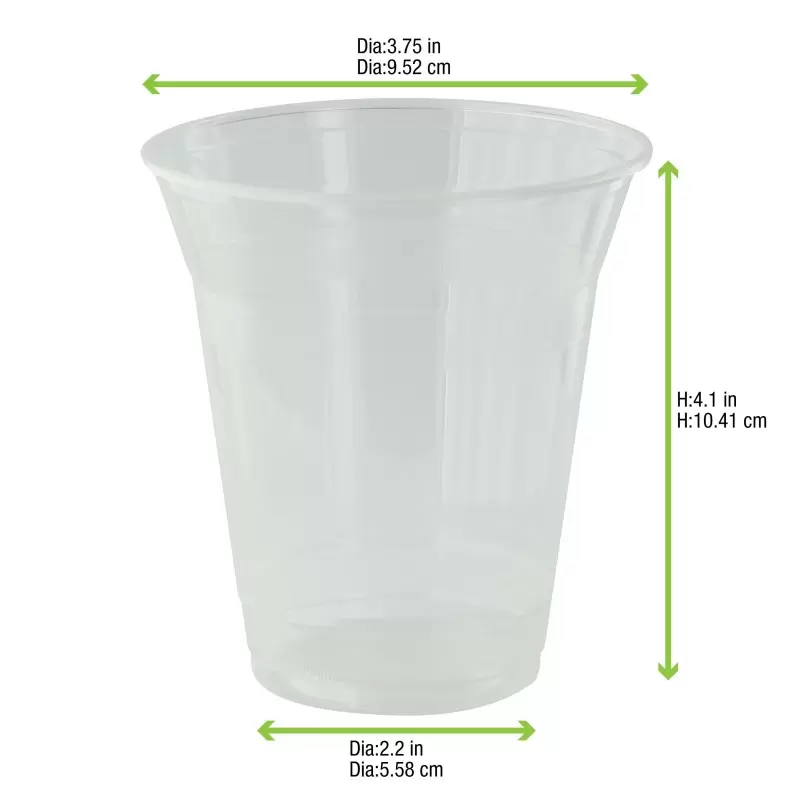 PacknWood Clear Compostable Cup - 24oz Diam.3.78'' - 1000 pcs