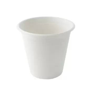 PacknWood White Sugarcane Cup - 8oz Diam.3.15'' - 1000 pcs