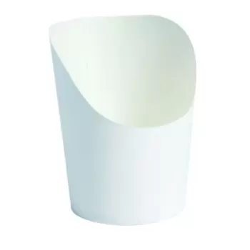 PacknWood White Mini Fries-Wrap Cup - 2oz Diam.1.9'' H:3.1'' - 500 pcs