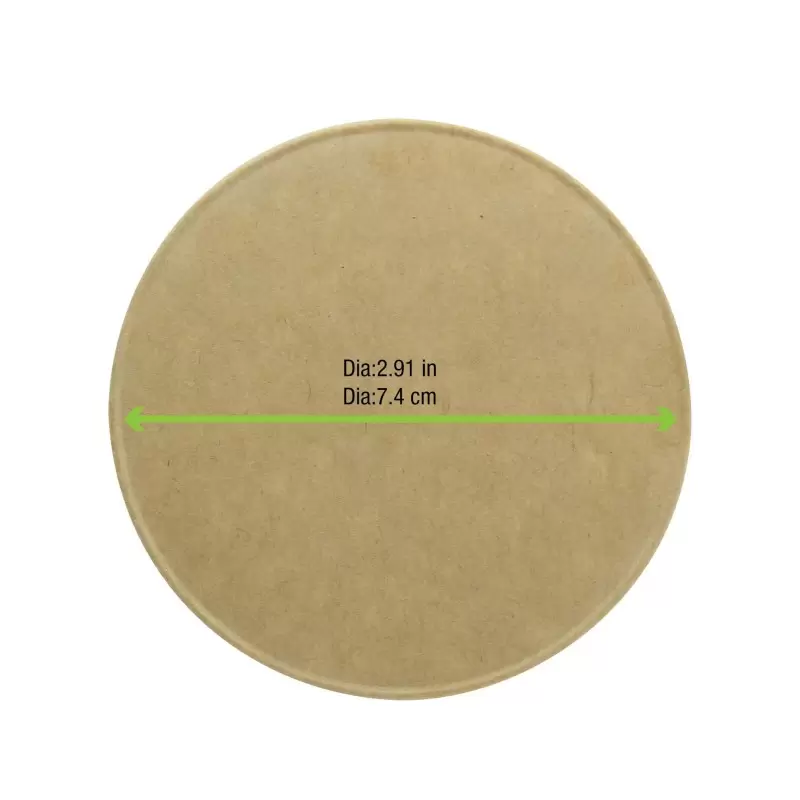 PacknWood Kraft Paper Lid For 6Oz Paper Cups And 21Poc8-12 - Diam.2.9'' - 1000 pcs