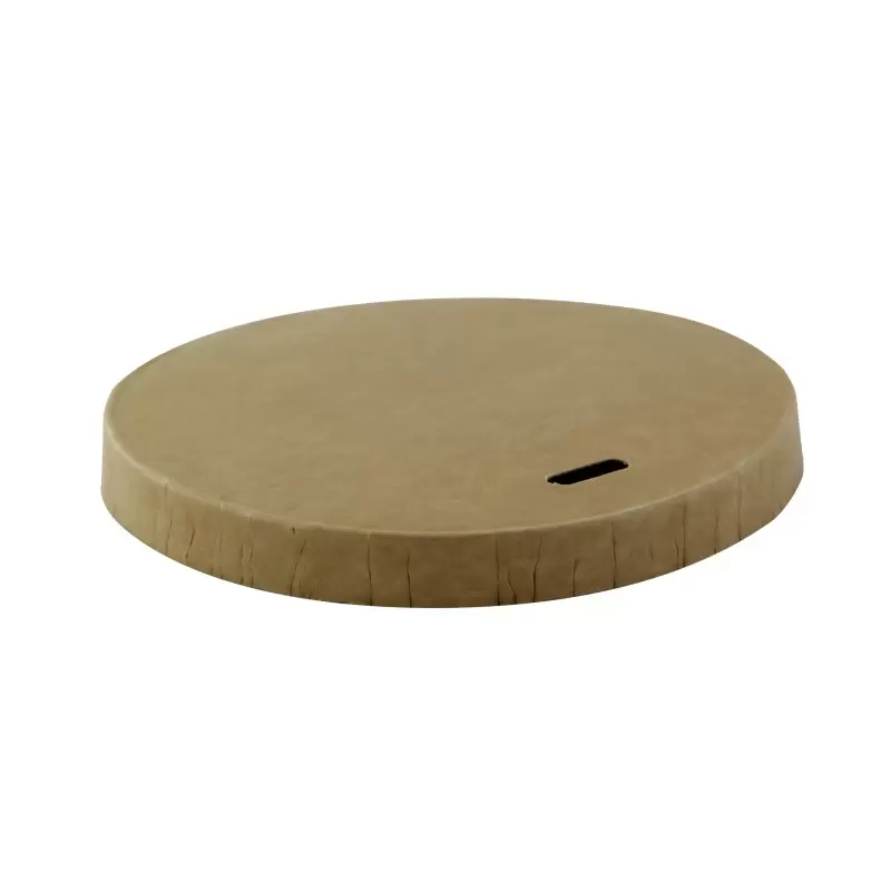 PacknWood Kraft Paper Coffee Lid For 10Oz - 12Oz - 16Oz - 20Oz - Diam.3.54'' - 1000 pcs