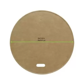 PacknWood Kraft Paper Coffee Lid For 10Oz - 12Oz - 16Oz - 20Oz - Diam.3.54'' - 1000 pcs