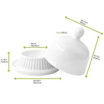 PacknWood Mini Porcelain Bell Dish - 1oz Diam.3.4'' H:3.25'' - 24 pcs