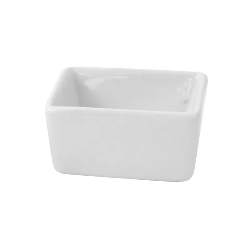 PacknWood Mini White Cubic Bowl - 2oz 2 x 2 x 1'' - 24 pcs