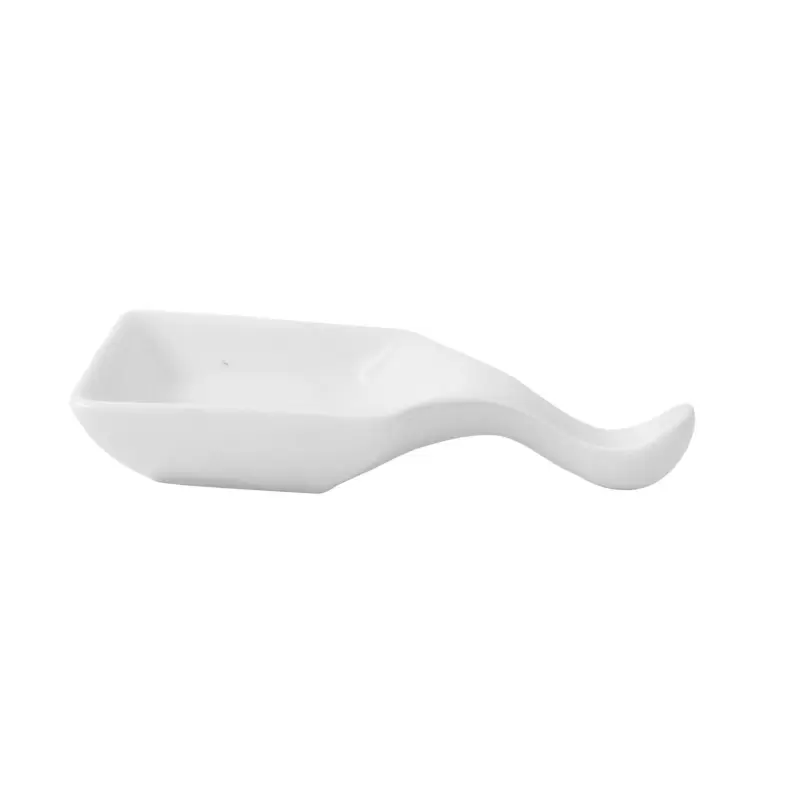 PacknWood Mini White Square Spoon - 1oz 3.8 x 2.1 x 0.7'' - 24 pcs