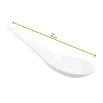 PacknWood Mini Porcelain Spoon - 0.2oz 5 x 1.6 x 0.5'' - 36 pcs