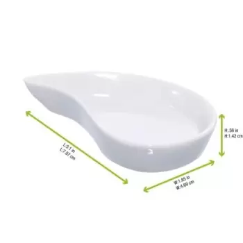 PacknWood Mini Porcelain Dish - 0.5oz L:3'' H:0.5'' - 24 pcs