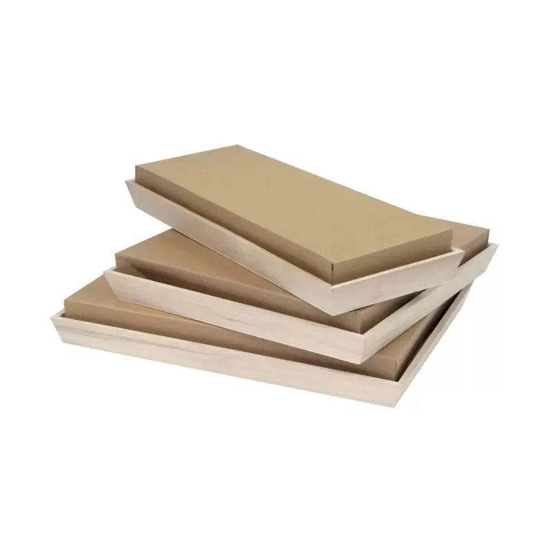 PacknWood Kraft Cardboard Lid For 210Woodtray15 - L:15.35'' W:5.9'' H:2.36'' - 50 pcs