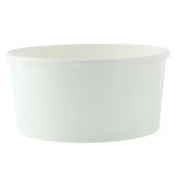 PacknWood Buckaty Round White To Go Container - 30oz Diam.5.9'' H:3'' - 360 pcs