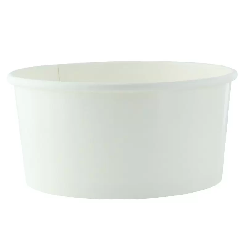 PacknWood Buckaty Round White To Go Container - 30oz Diam.5.9'' H:3'' - 360 pcs