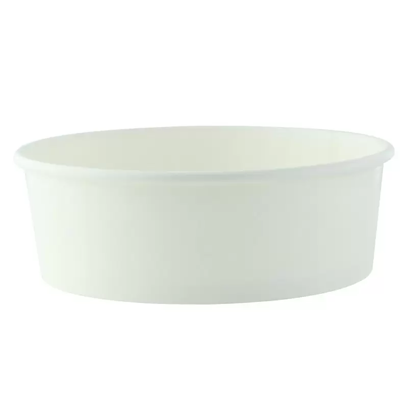 PacknWood Buckaty Round White To Go Container - 20oz Diam.5.9'' H:2'' - 360 pcs