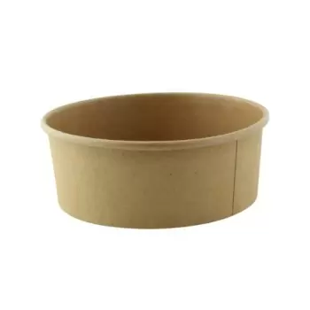 PacknWood Round Kraft To Go Container - 20oz Diam.5.9'' H:2'' - 360 pcs