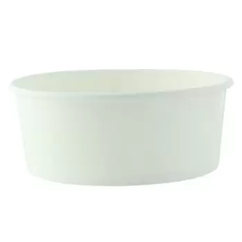 PacknWood Buckaty Round White To Go Container - 24oz Diam.5.9'' H:2.4'' - 360 pcs