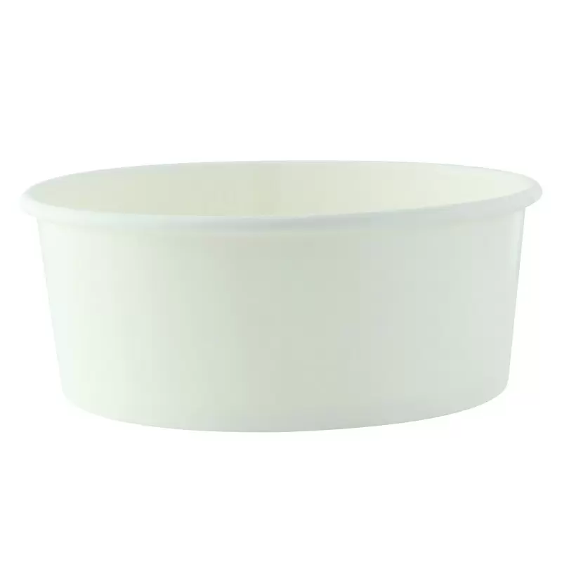 PacknWood Buckaty Round White To Go Container - 24oz Diam.5.9'' H:2.4'' - 360 pcs