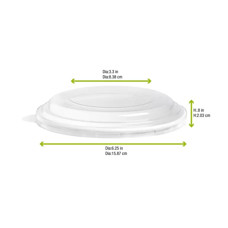 PacknWood Clear Pla Lid For 210Pcpla750 & 210Pcpla1000 - Diam.6.1'' - 360 pcs