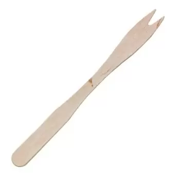 PacknWood Wooden Cocktail Fork - 3.35'' - 5000 pcs