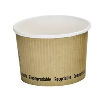 PacknWood Compostable Soup Cup - 8oz Diam.3.5'' H:2.4'' - 500 pcs